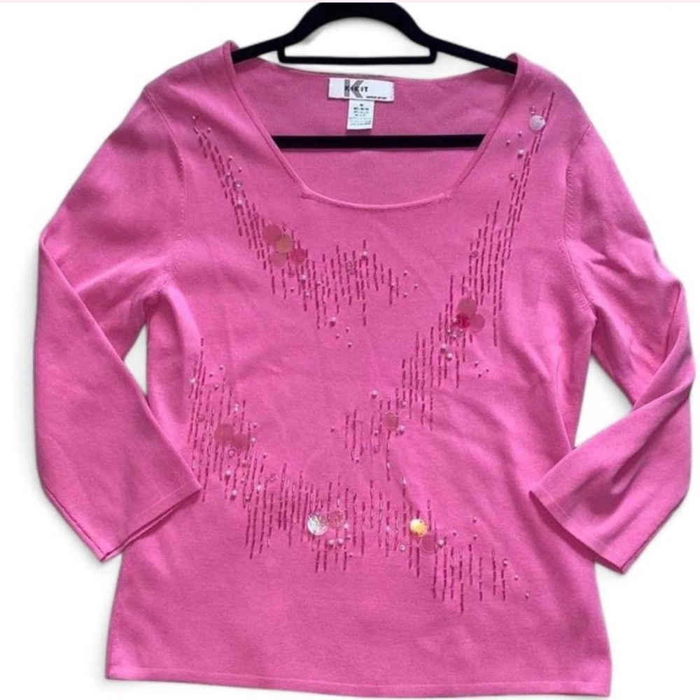 Y2K sequin pearl top
